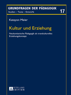 cover image of Kultur und Erziehung